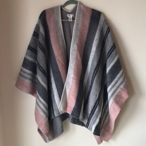 Free People Pink and Gray Cape